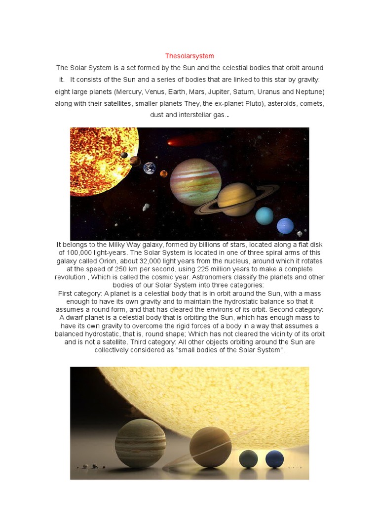 The Solar System | PDF | Social Science | Science & Mathematics