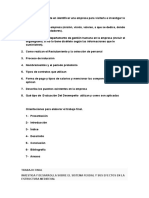 El Trabajo Final Consiste en Identificar Una Empresa para Visitarla e Investigar Lo Siguiente