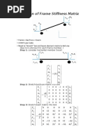 Derivation of Frame Stiffness Matrix: Due To 6 Unknown For Each Frame Member.)