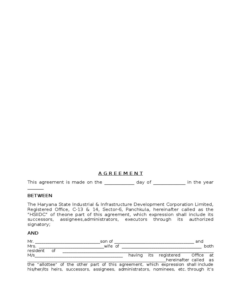 agreement hsiidc lease notary public