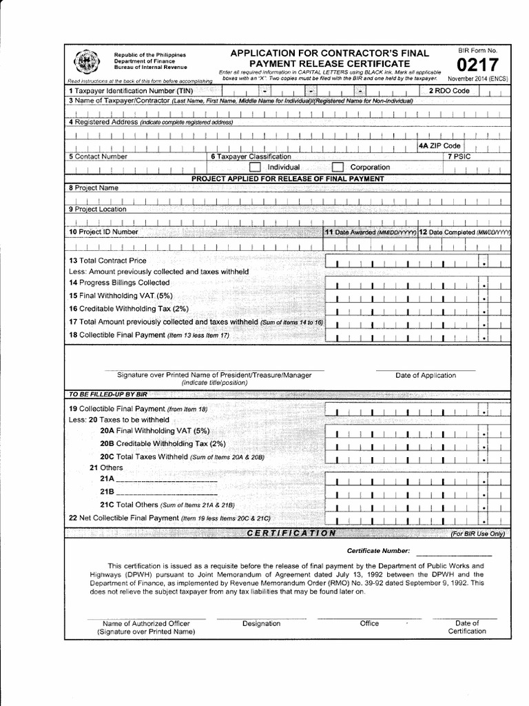 Annex A Of Rmo No. 7 2015