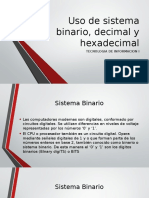 Sistema Binario Hexadecimal