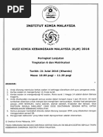 Kuiz Kebangsaan Malaysia (K3M) 2016 Peringkat Lanjutan Tingkatan 6 Dan Matrikulasi