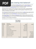 Post-Closing Trial Balance