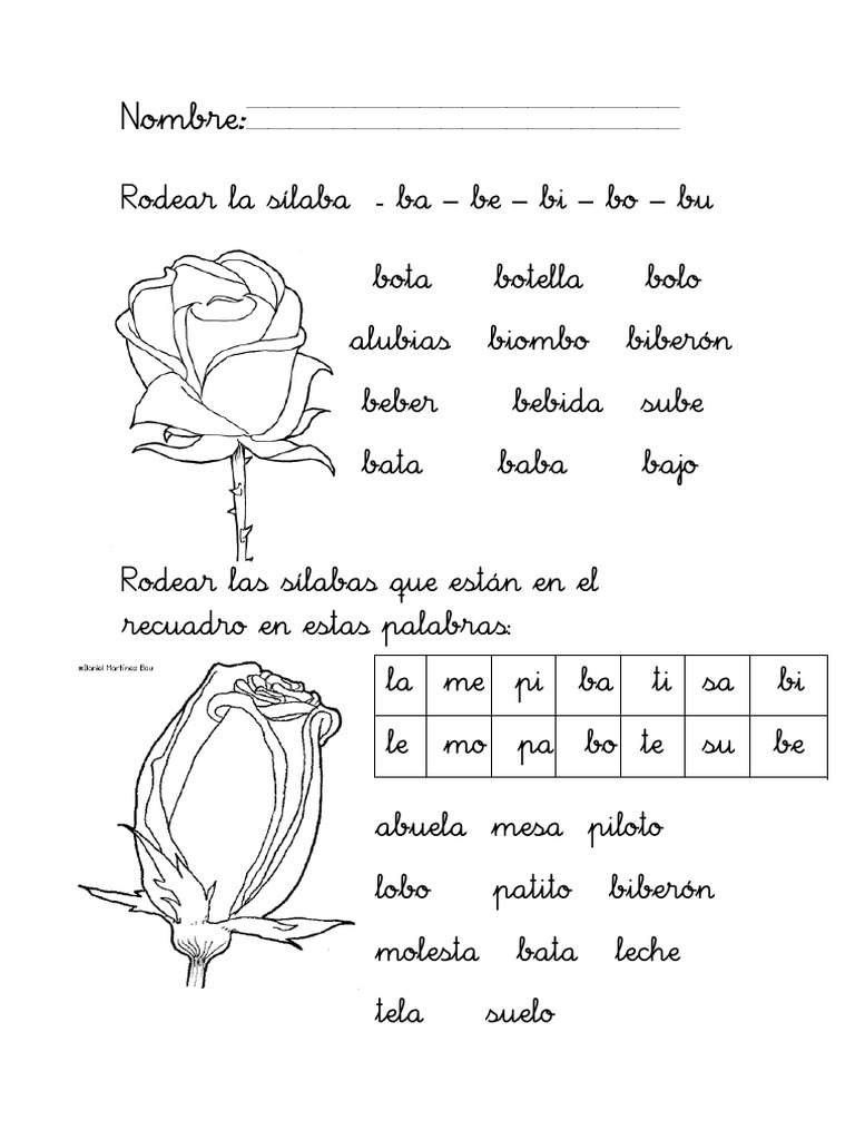 Ejercicios Letra B | PDF