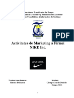 Activitatea de Marketing a Firmei NIKE Inc