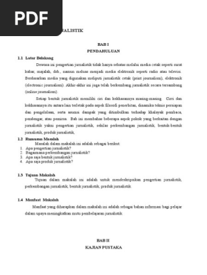 Makalah Jurnalistik