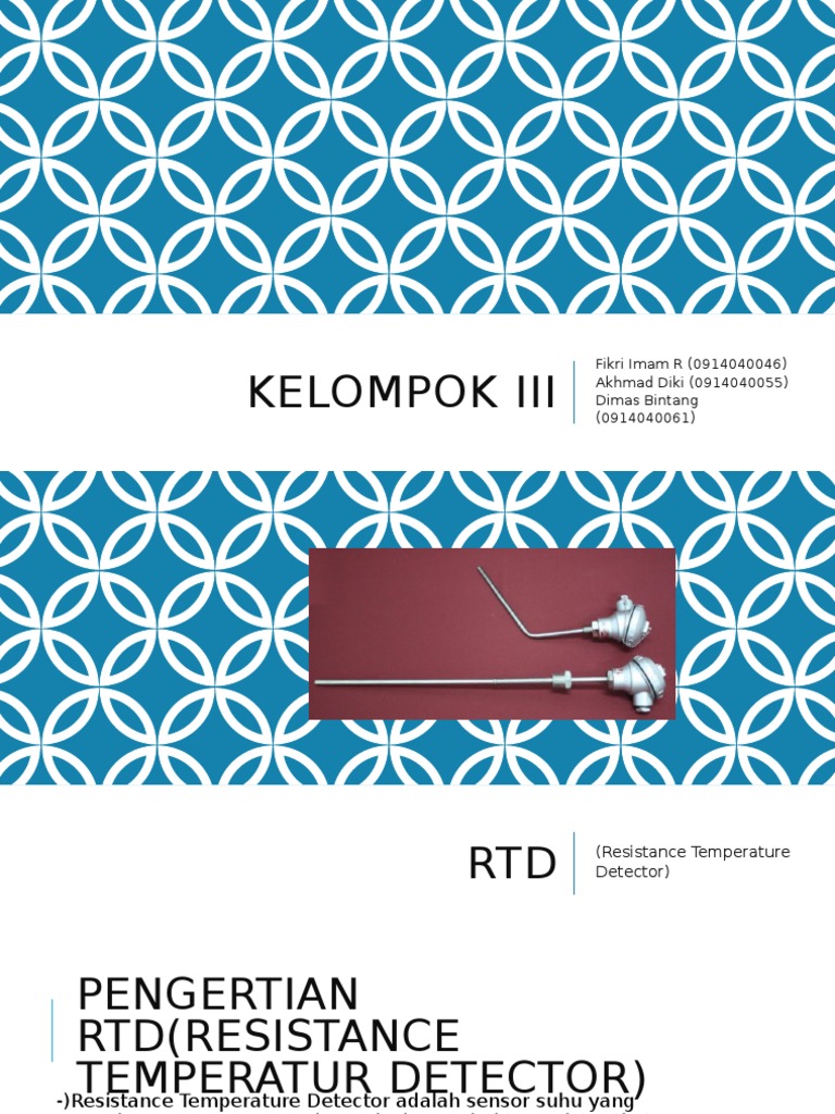 Pengertian dan Rumus RTD Sensor Suhu | PDF