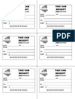 Taxi Receipt Template 02