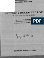 Bataille Georges Lettres a Roger Caillois 1935-1959
