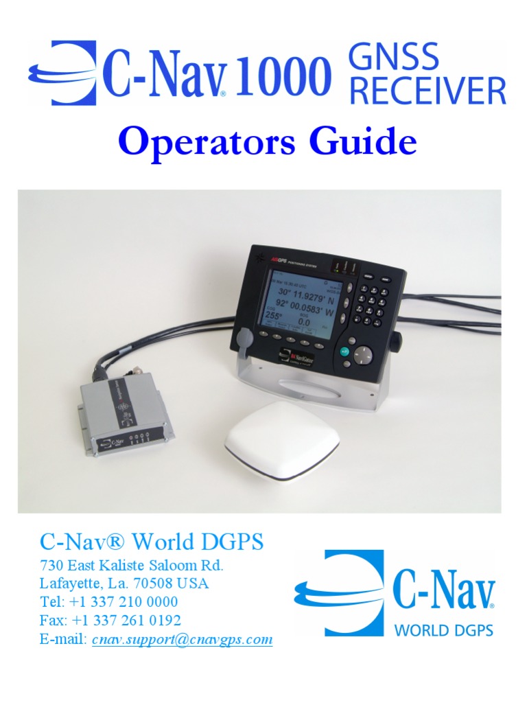 c Nav 1000 Operators Manual Navigation Global Positioning System