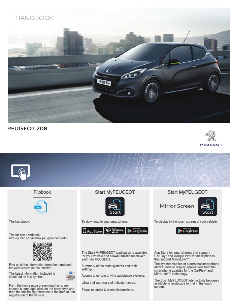 Handbook Peugeot 208 Europe Manual Transmission Anti Lock Braking