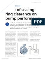 Eff Ect of Sealing Clearance On Pump Performance
