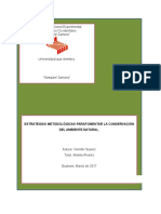 ESTRATEGIAS METODOLÓGICAS PARA FOMENTAR LA CONSERVACIÓN DEL AMBIENTE NATURAL