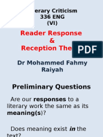 Reader Response and Reception Theory