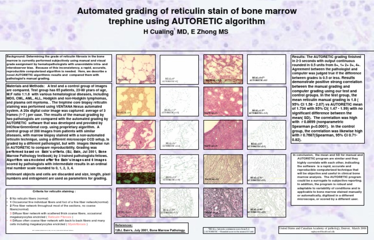 Automated Reticulin Grading in Bone Marrow | PDF | Pathology | Medical ...