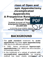 Comparison of Open and Laparoscopic Appendectomy in Uncomplicated