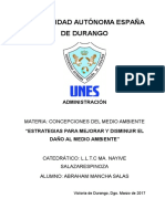 Inv - Estrategias para Mejorar y Disminuir El Daño Al Medio Ambiente - CONCEPCIONES DEL MEDIO AMBIENTE - Abraham Mancha Salas