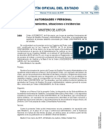 Boletín Oficial del Estado nombramientos Gestión Procesal