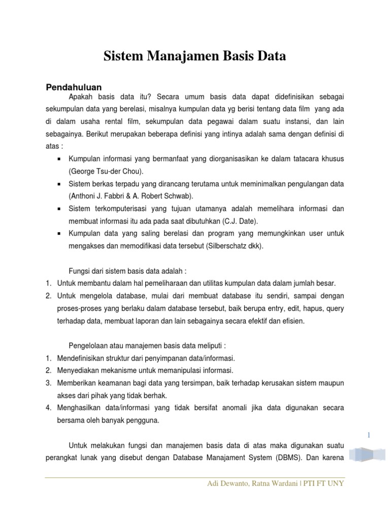 Modul Basis Data Mysql PDF | PDF