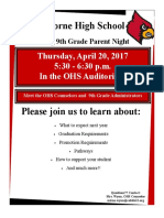 ohs flyer rising 9th grade parent night 2017