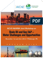 Shale Oil and Gas E&P - Water Challenges and Opportunities: Aiche/A&Wma Joint Workshop On