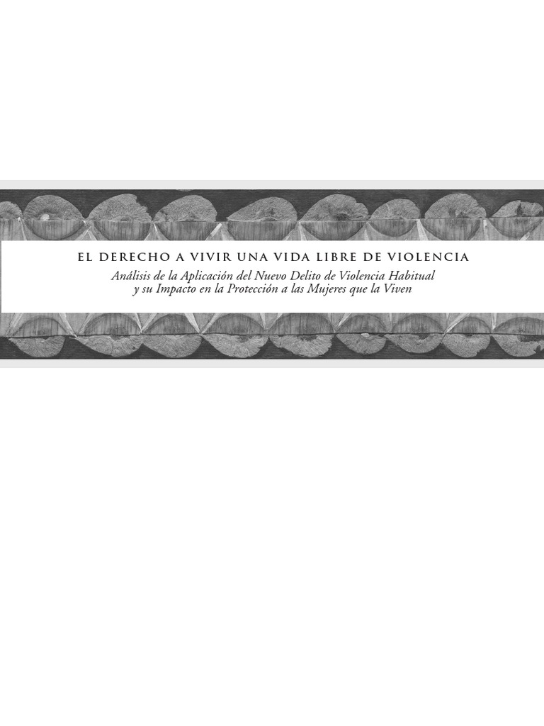 Derecho A Vivir Una Vida Libre De Violencia Pdf La Violencia Contra