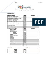 Lista de Chequeo para La Evaluación de Propuestas PNIE - Primer Filtro de Selección de Propuestas.