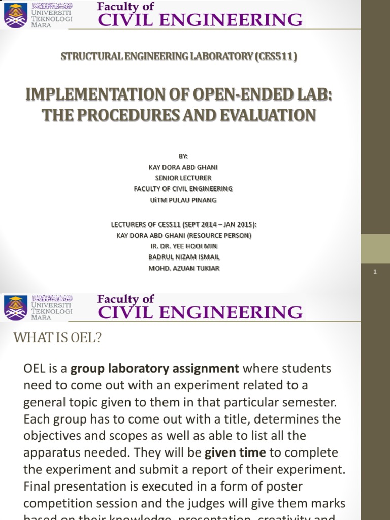 Implementing Open-Ended Laboratory Experiments in Structural ...