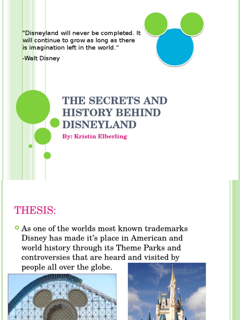 Disneyland ppt Disneyland Walt Disney