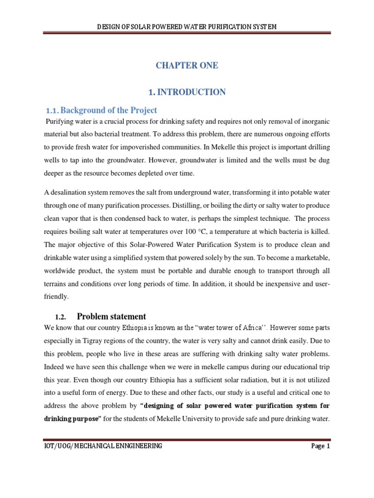 Solar-Powered Water Purification Design | PDF | Solar Energy | Heat ...