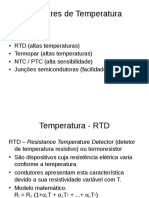 Sensores de temperatura RTD, termopar e termistor