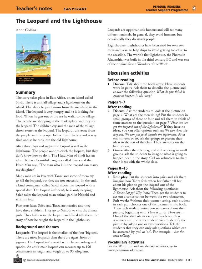 Leopard and Lighthouse Lesson Plan | PDF | General Fiction