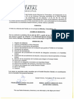 Convocatoria Mendez 30 de Abril