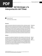 El Mito Del Demiurgo - Platón