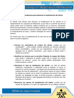 Evidencia 3 Recomendaciones Para Disminuir La Insatisfacción Del Cliente