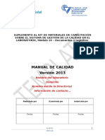 Quality Manual Template SP