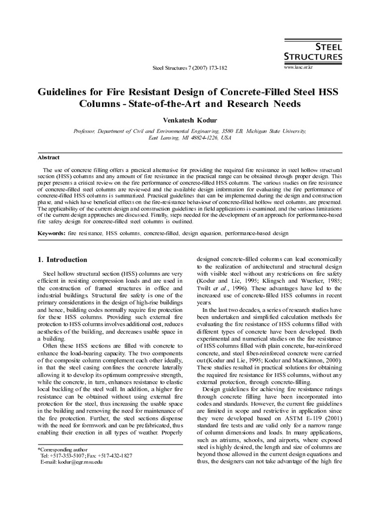Thumbnail for Structural Steel Column Exposed To Extreme Temperatures