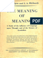 The Meaning of Meaning - C. K. Ogden and I. A. Richards