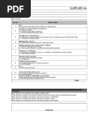 Supplier Audit Format