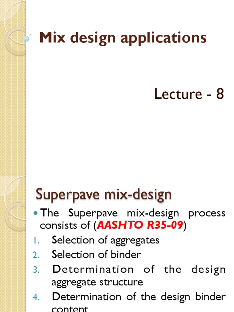Superpave Mix Design Overview | PDF | Road Surface | Concrete