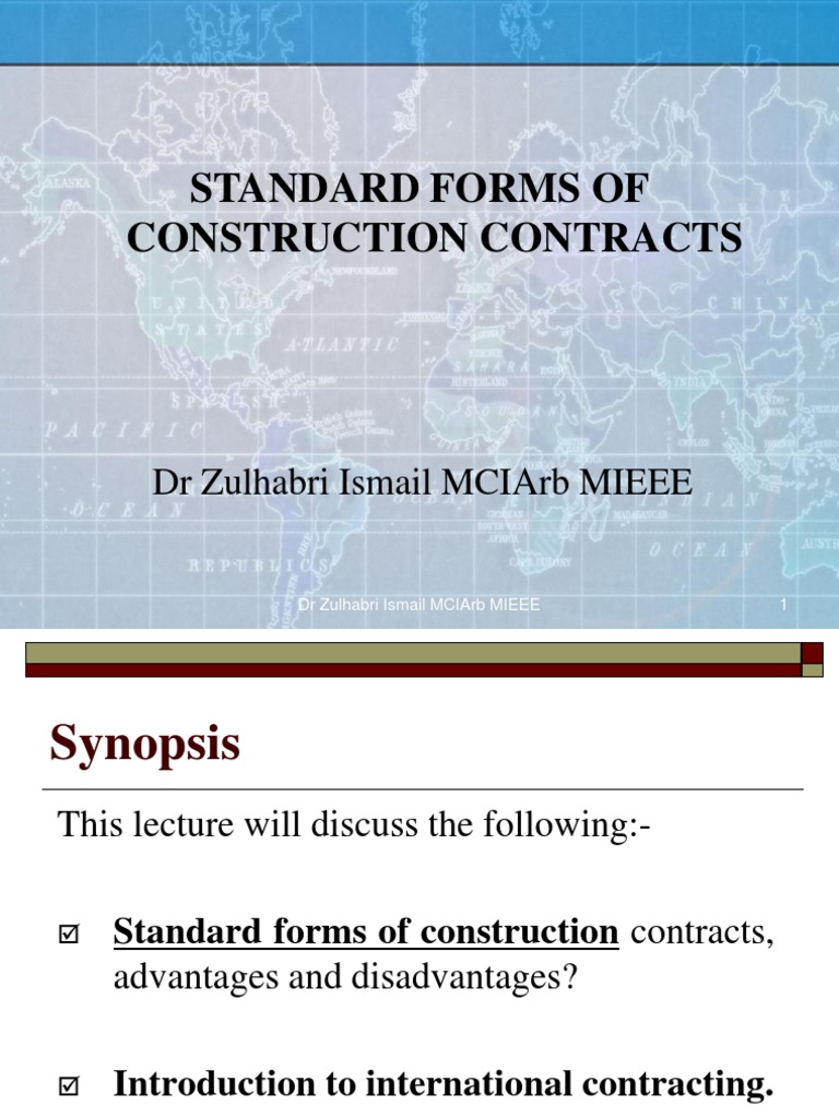 Part 1 Standard Form of Contract PDF Negotiation Common Law