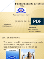 Water Demand Nd Supply