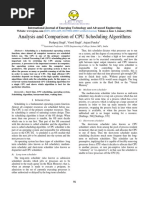 Analysis and Comparison of CPU Scheduling Algorithms