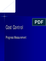 Cost Control Progress Measurement Methods
