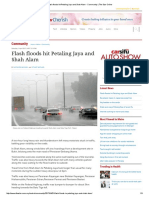Flash Floods Hit Petaling Jaya and Shah Alam 