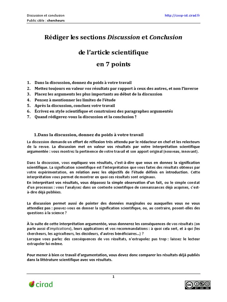 Redigerdiscussionconclusionarticlescientifique.pdf  Publication