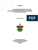 Download Skripsi Analisis Pengaruh Independensi Etika Dan Pengalaman Auditor Terhadap Kualitas Audit by Protozoa SN343705131 doc pdf