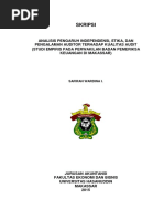 Download Skripsi Analisis Pengaruh Independensi Etika Dan Pengalaman Auditor Terhadap Kualitas Audit by Protozoa SN343705131 doc pdf