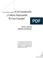 Antropologica de la comunicacion y cultura empresarial
